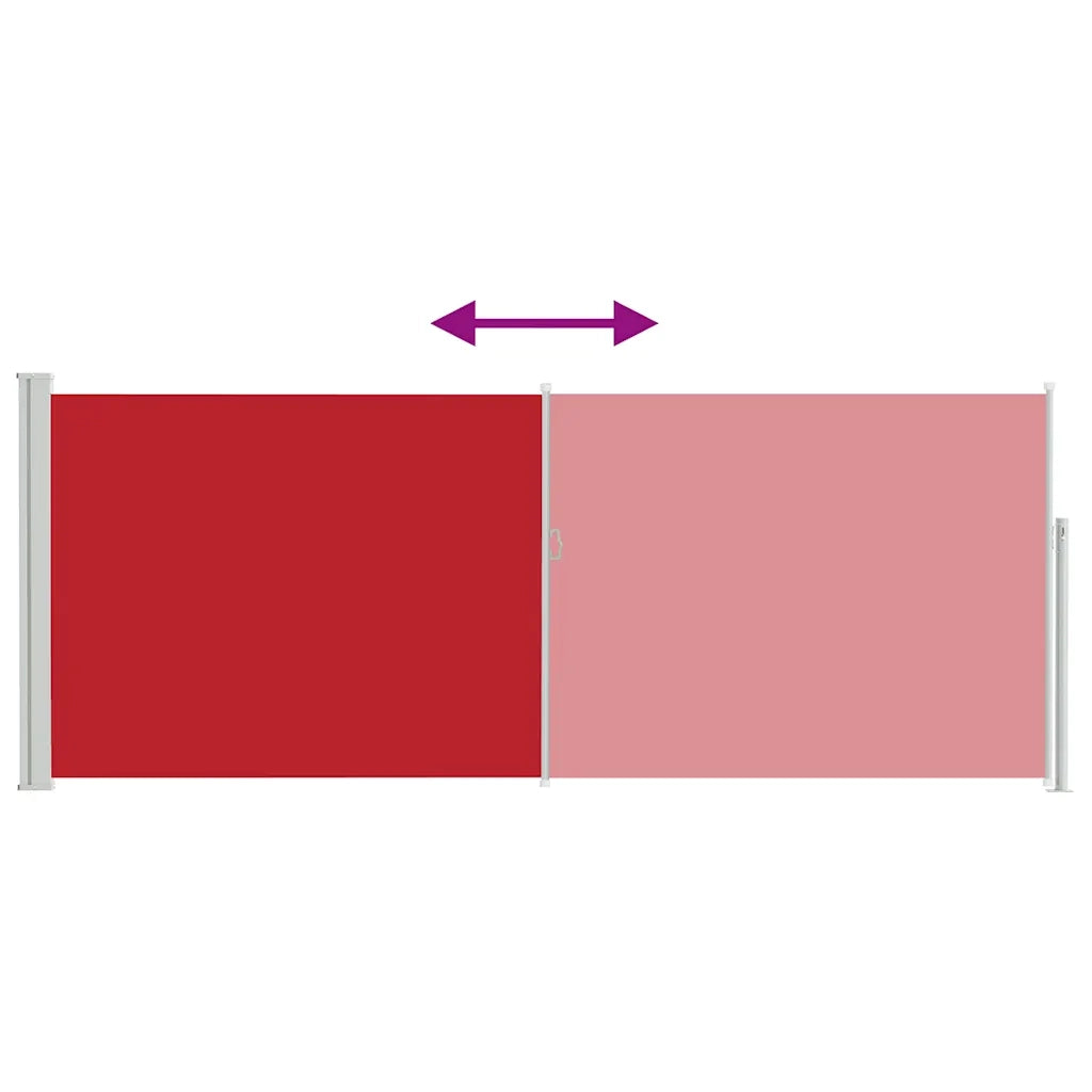 Tenda da Sole Laterale Retrattile 120 x 300 cm Rossa 45362