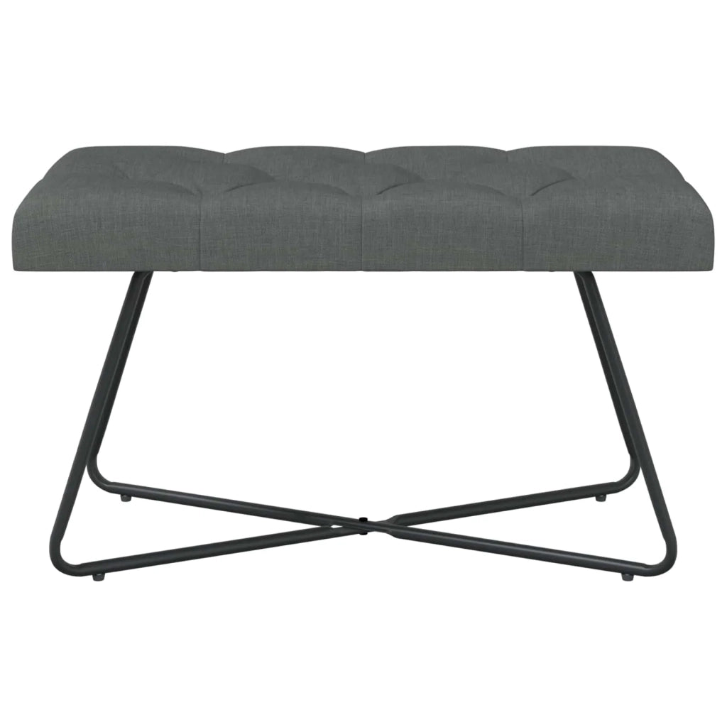Panchina con bottoni imbottiti Grigio Scuro 80 x 40 x 46 cm 42038358