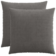 Federa 2 pcs HEERLEN Grigio Scuro 55 x 55 cm corduroy 912287