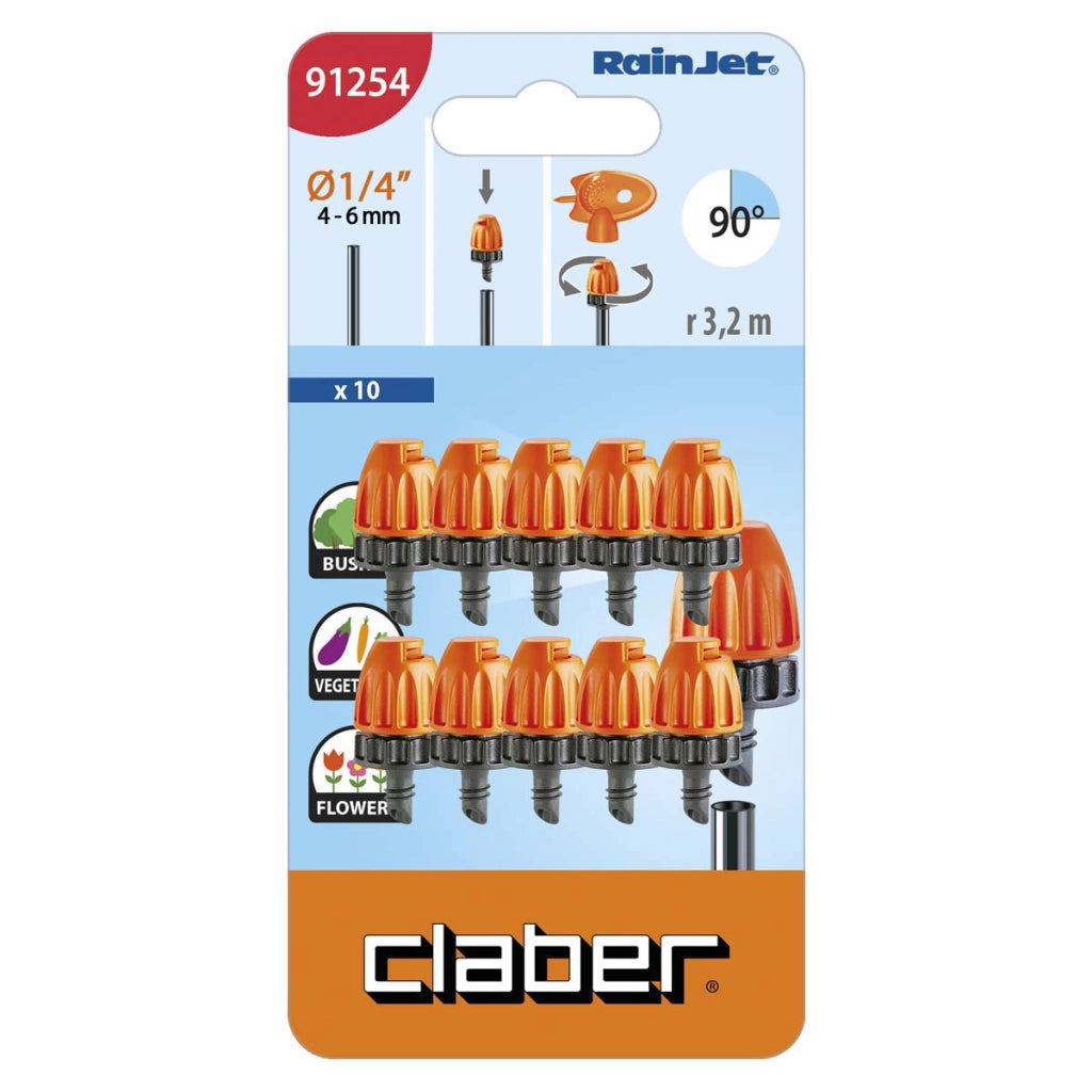MICROIRRIGATORE SELF CLABER - RAINJET 91254  90  ° LT/H 61 1/4 CF=PZ 10- 10 confezioni
