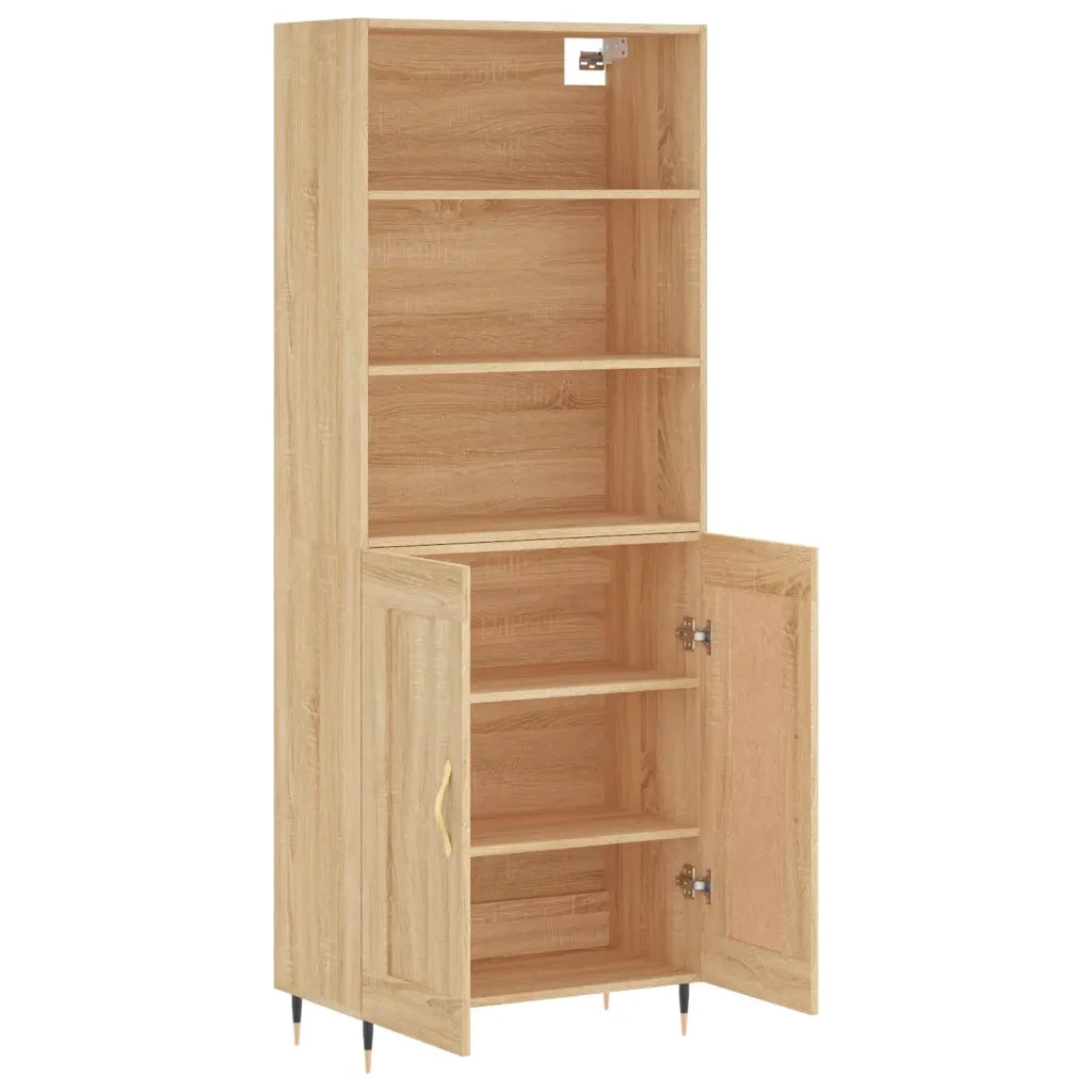 Credenza Rovere Sonoma 69,5x34x180 cm in Legno Multistrato 3189936