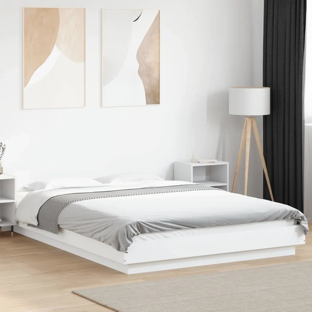 Giroletto-Struttura Letto Bianco 120x200 cm in Legno Multistrato 839499