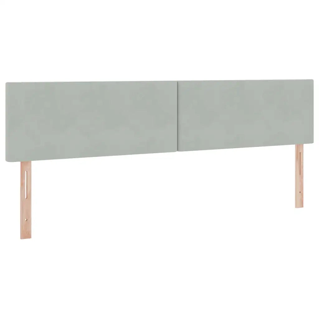 Letto con contenitore e LED Grigio chiaro 200 x 200 cm Velluto 3371355
