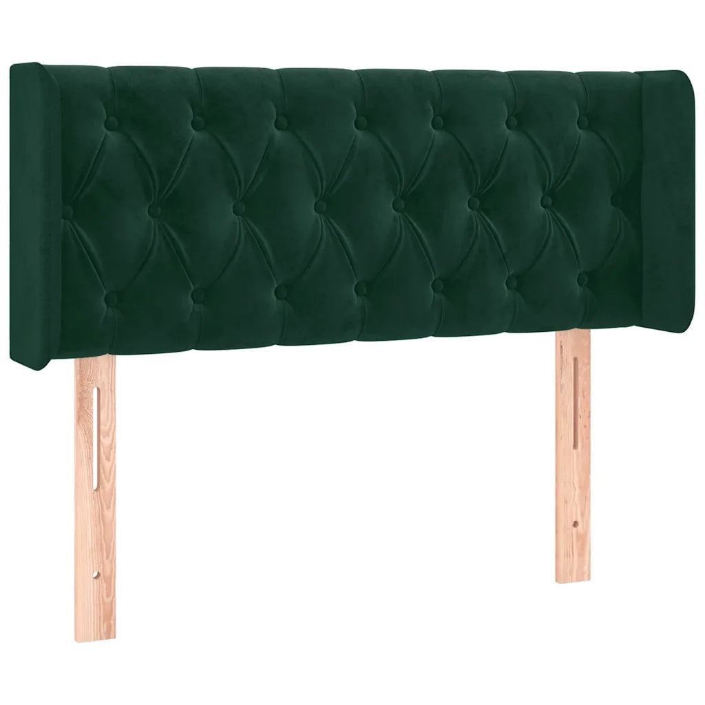 Testiera | Testata a LED Verde Scuro 103x16x78/88 cm in Velluto