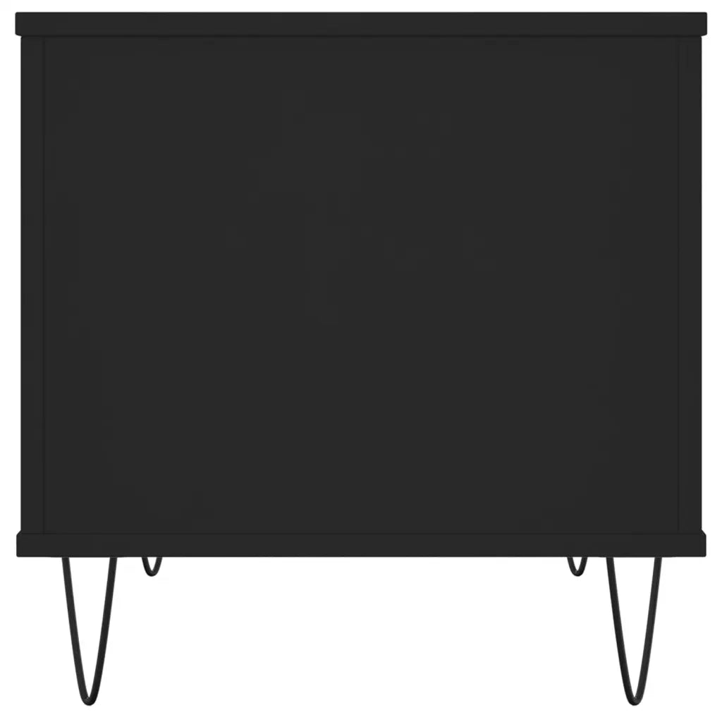 Tavolino da Salotto Nero 60x44,5x45 cm in Legno Multistrato 830949