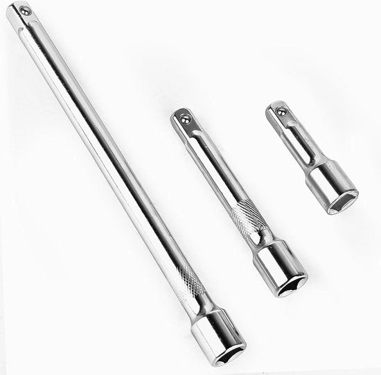 Set di estensioni chiavi a vite 1/2 pollice (3 5 10 pollice) in acciaio inox a cromovalvanadico, set di estensioni chiavi a tassello quadrato