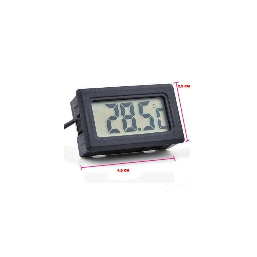 Trade Shop - Termometro Digitale Display Lcd Con Sonda Misura Temperatura Interna Ed Esterna -
