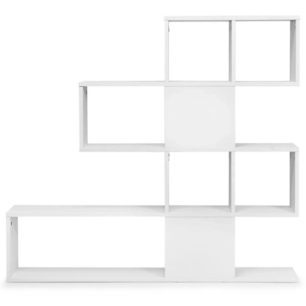 Libreria a 5 ripiani 120 x 19,5 x 109 cm con dispositivo antiribaltamento design elegante atmosfera accogliente legno bianco 20_0010727
