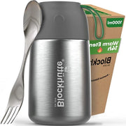Borsa termica per cibi caldi - 1 litro - Cucchiaio-fork - Spazzola - Borsa termica per pranzo - Per bambini - Per adulti - Zuppe - Borsa termica per cibi caldi per bambini