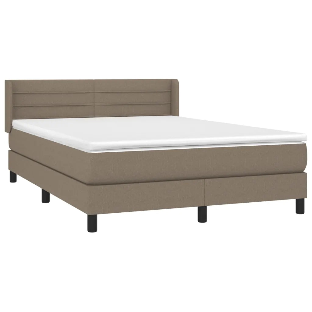 Giroletto a Molle con Materasso Tortora 140x200 cm in Tessuto 3129797