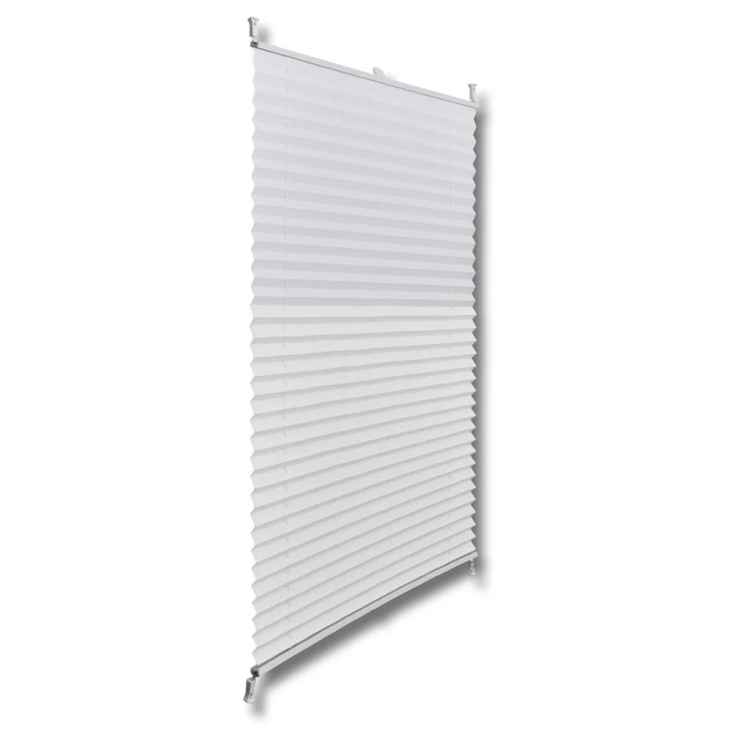 Tenda plissettata bianca 90 x 125 cm 4102181