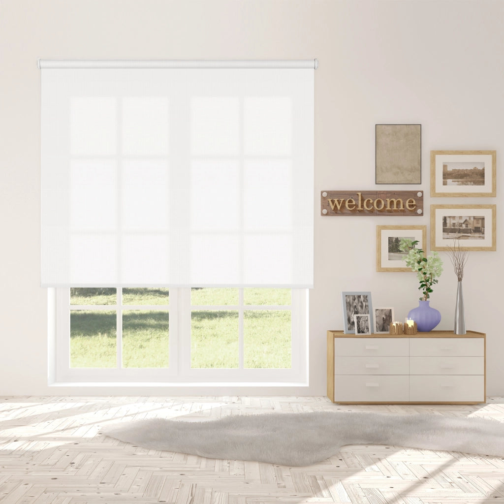 VIEWTEX Tenda a rullo Traslucida Shape Bianco 220 X 250cm - Made in Europe - 5 anni di garanzia