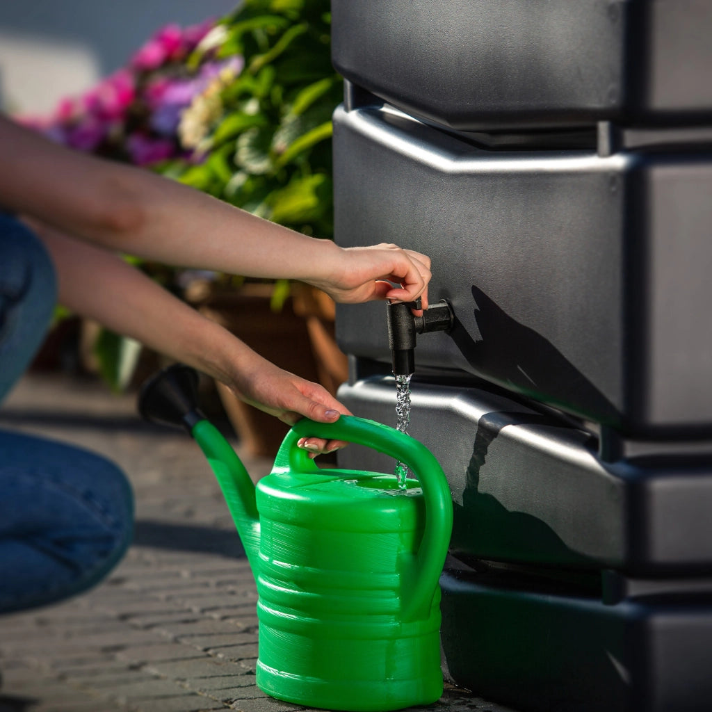 Serbatoio per acqua piovana KADAX da 350 litri con rubinetto, contenitore color antracite Kadax
