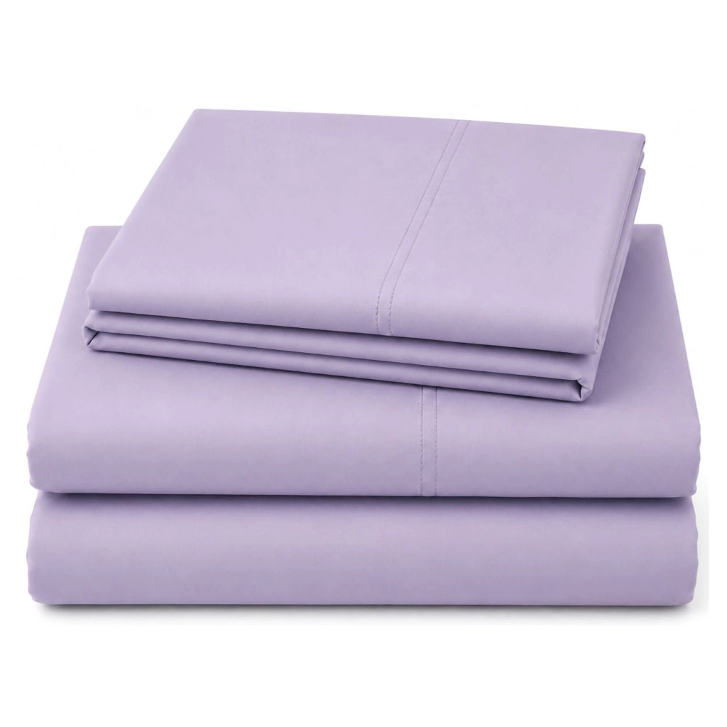 Rova, set Completo Letto Matrimoniale in Cotone, Viola Lilla