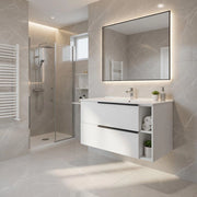 Base sospesa con cassetti cm 90 mod. LOFT - Bianco Lucido