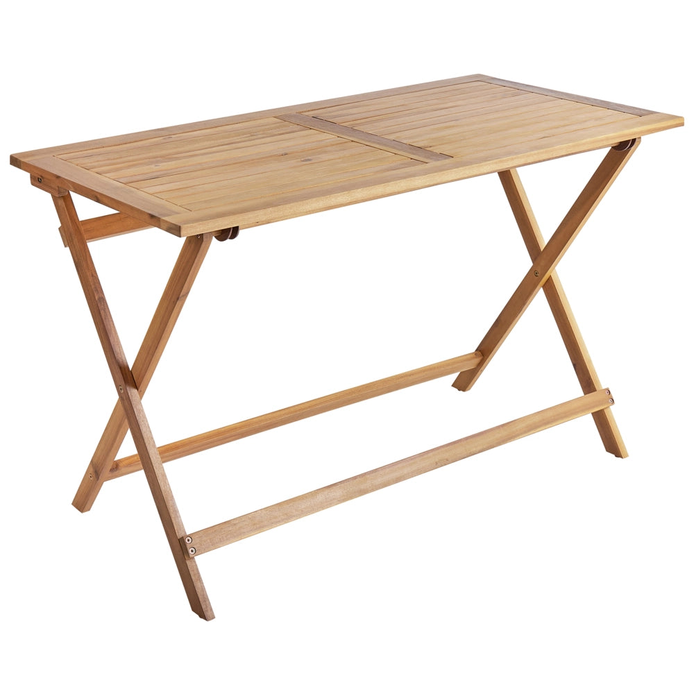 Set da pranzo da giardino Verde Tavolo in legno di acacia 120 x 60 cm 4 sedie da esterno