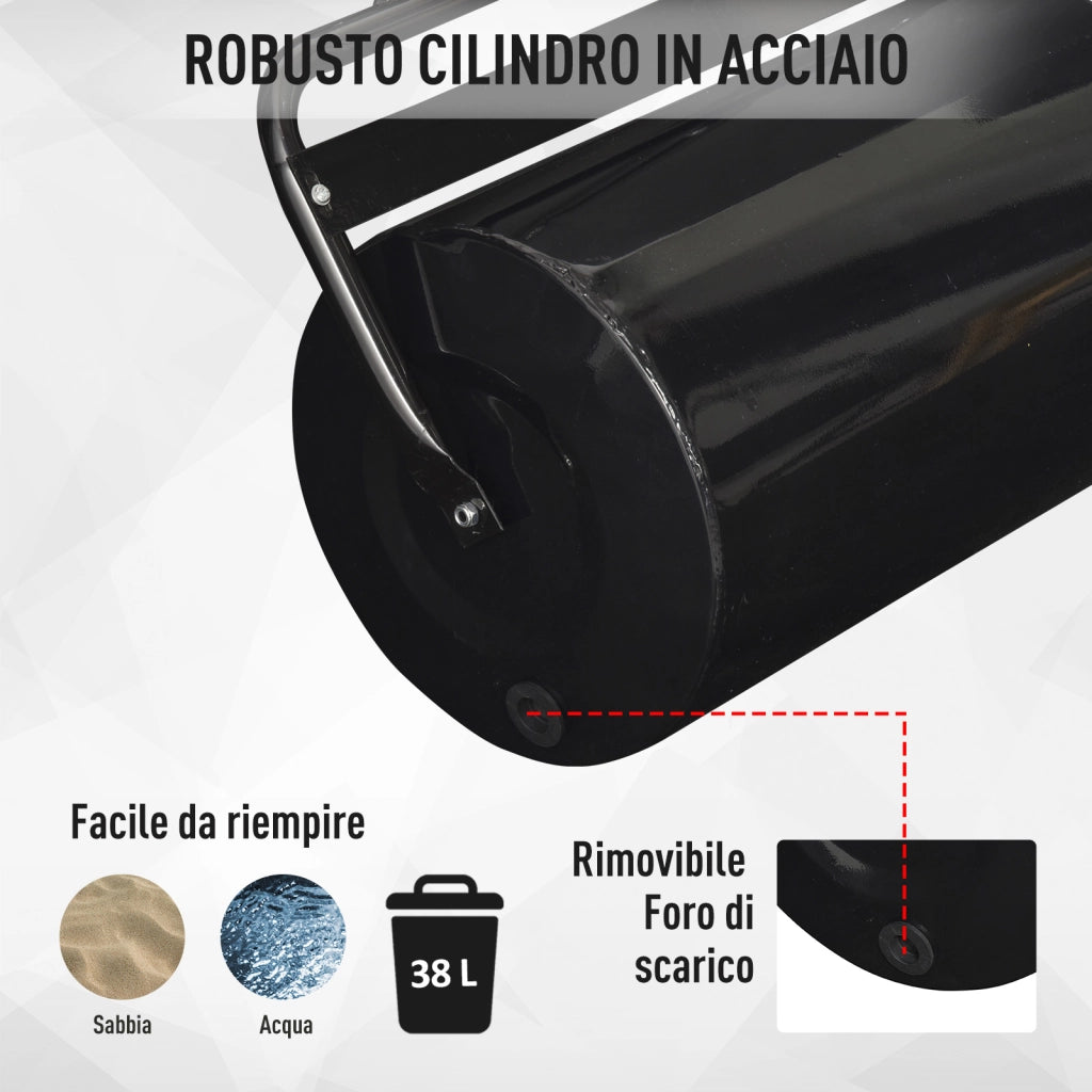 Rullo da Giardino - Xylo - Metallo Nero 32x50cm 38L