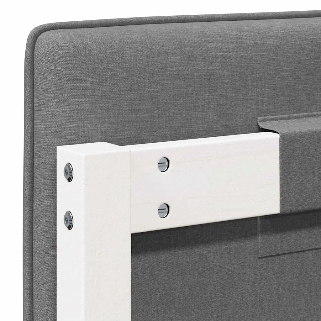 Testiera | Testata imbottita Bianco e grigio chiaro 180 cm Pino massello
