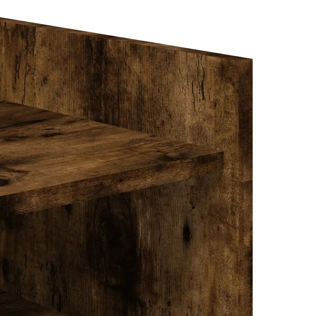 Scarpiera-Scaffale per scarpe Rovere Fumo 74,5x37,5x100 cm in Legno Multistrato