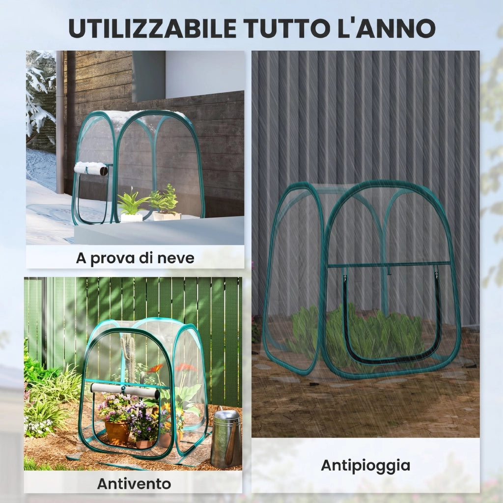 Mini Serra Pop Up ¨C Minimal ¨C Plastica Trasparente 70x70x80 cm