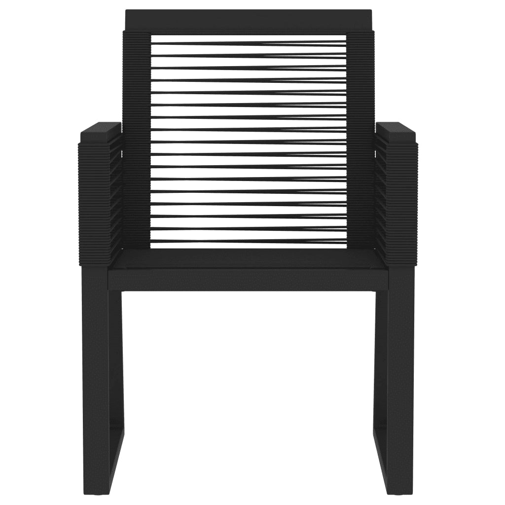 Set Mobili da Pranzo per Giardino 7 pz Nero 3099152