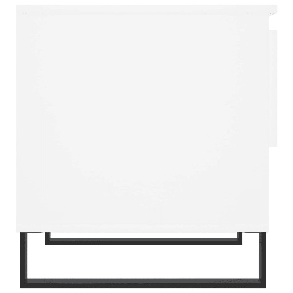 Tavolini Salotto 2 pz Bianchi 50x46x50 cm in Legno Multistrato 830925