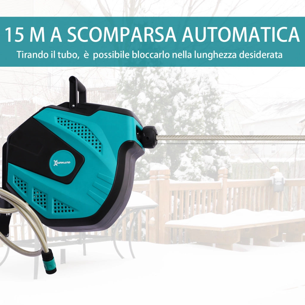 Irrigatore Automatico a Parete ¨C zephmum ¨C Nero e Verde, Plastica, 44x22.5x41 cm