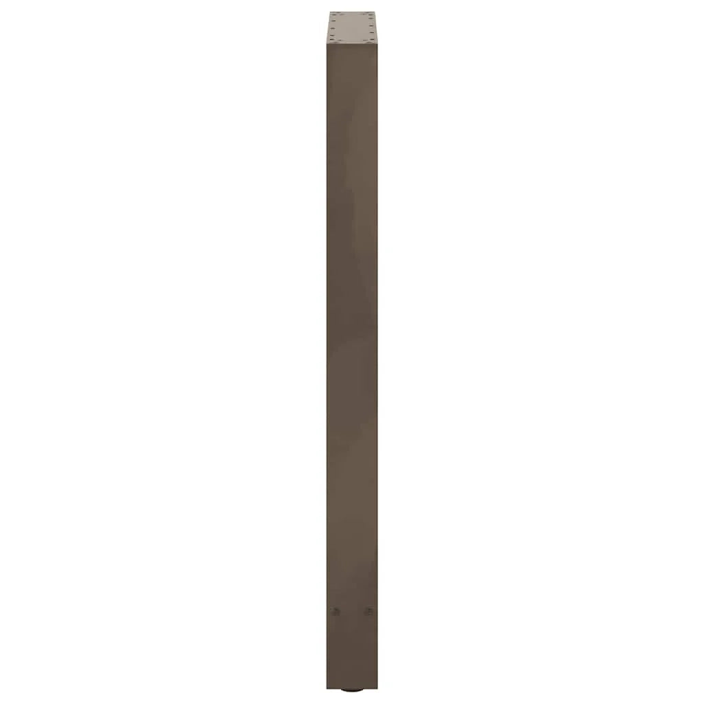 Set di 2 gambe per tavolo da bar 60 x 100 cm con piedini regolabili estetica moderna in acciaio naturale 02_0057587