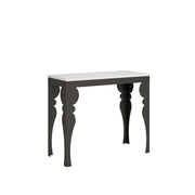 Consolle allungabile 90x40/196 cm Paxon Small Evolution telaio Antracite - Bianco Frassino