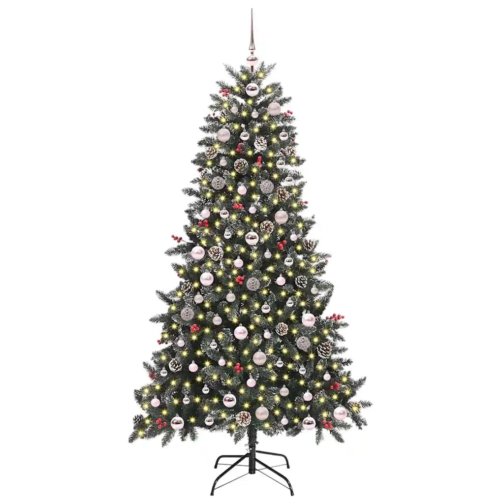 Albero di Natale | Decorazioni natalizie artificiale con 300 LED Verde 180 cm
