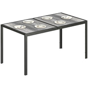 Tavolo da pranzo esterno effetto legno per 6 persone ¨C Xylo ¨C grigio 150x80x74 cm