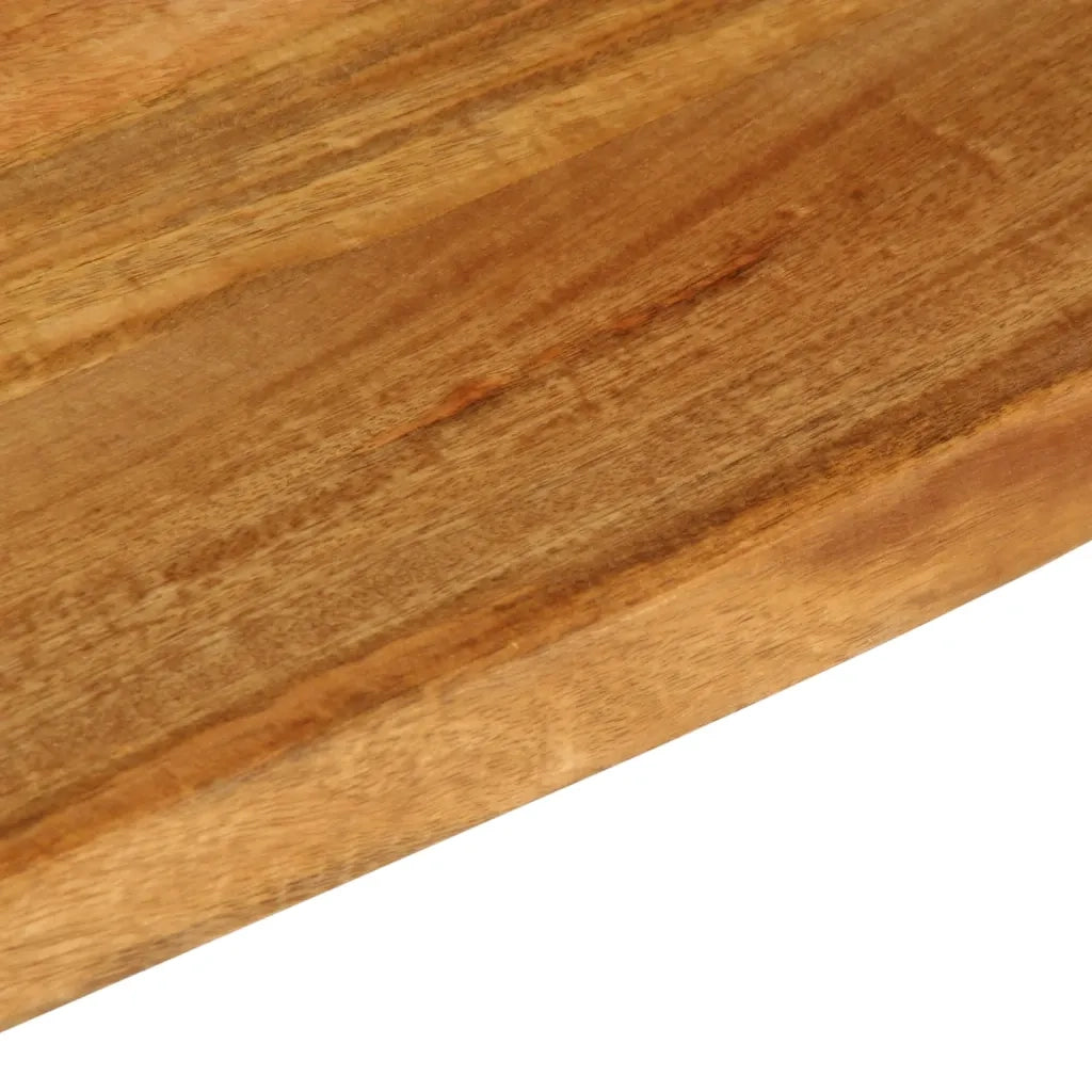 Piano Tavolo Bordi Vivi 120x30x3,8cm in Legno Massello di Mango 370578