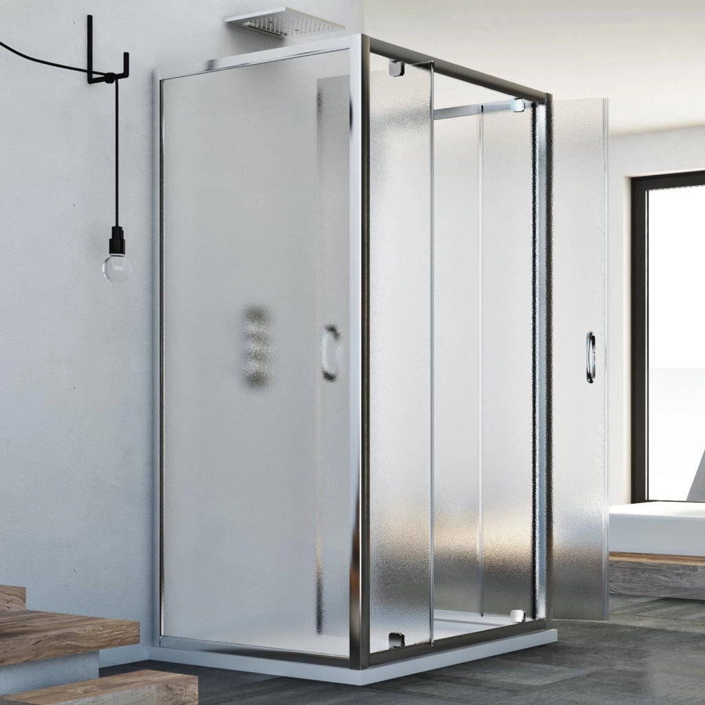 Box Doccia 3 lati 70x100x70 CM H185 stampato C mod. Sintesi Trio 2 Ante