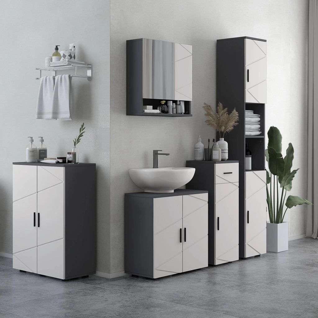 Armadietto Bagno ¨C Minimal ¨C Grigio Chiaro