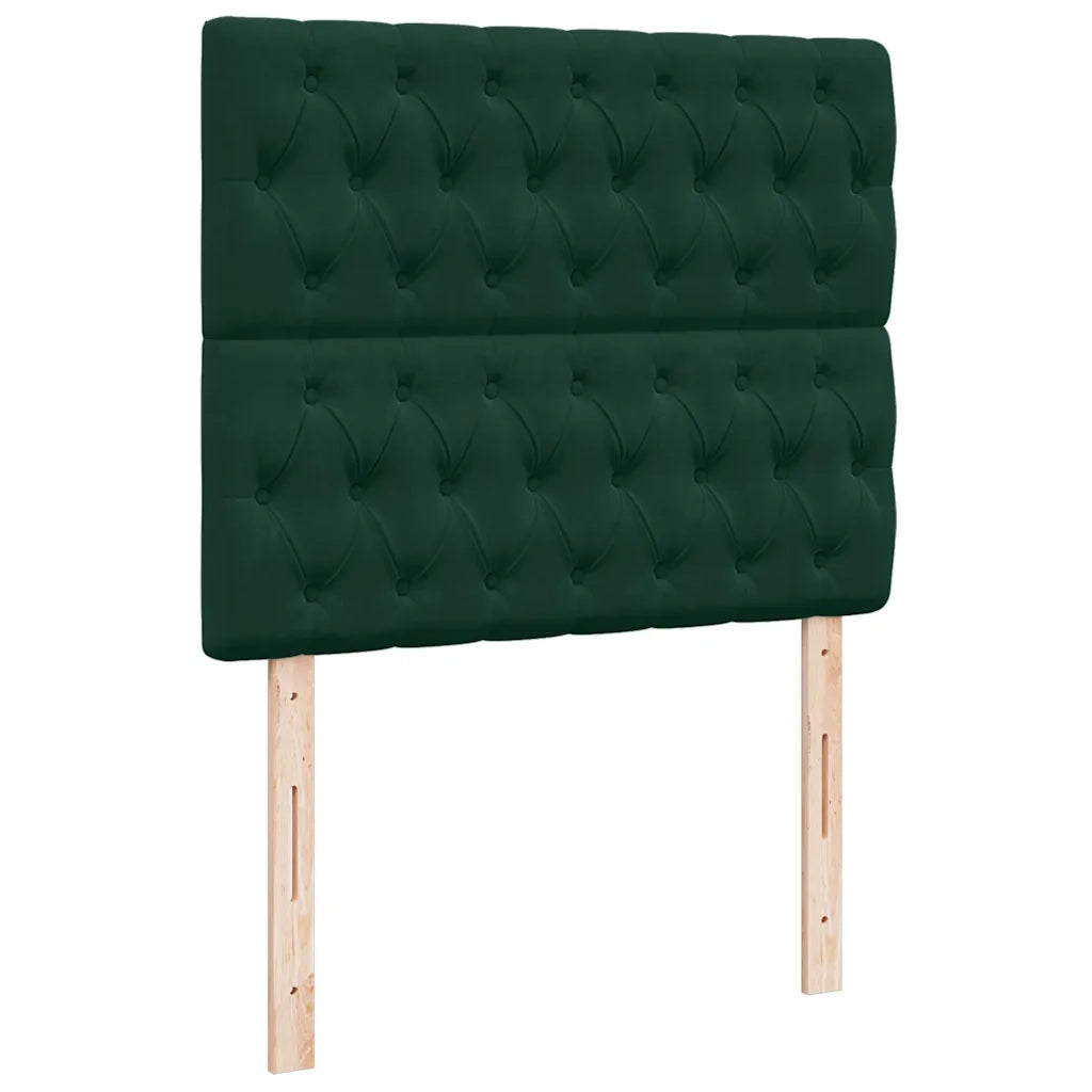Giroletto a Molle con Materasso Verde Scuro 120x190 cm Velluto 3290867