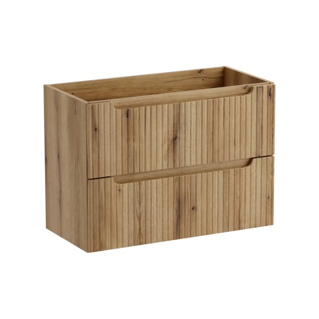 Mobile sottolavabo VANO 80 cm in rovere sospeso con 2 cassetti