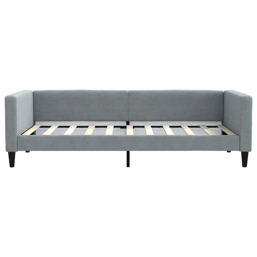 Letto singolo | Letto per adulti | Letto da Giorno Grigio Chiaro 90x190 cm in Tessuto