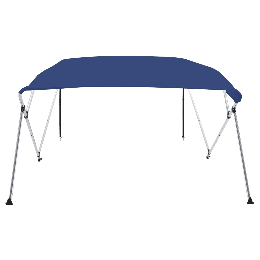 Bimini di Prua con Tendalino a 4 Archi Blu 243x210x137 cm CFW9409382