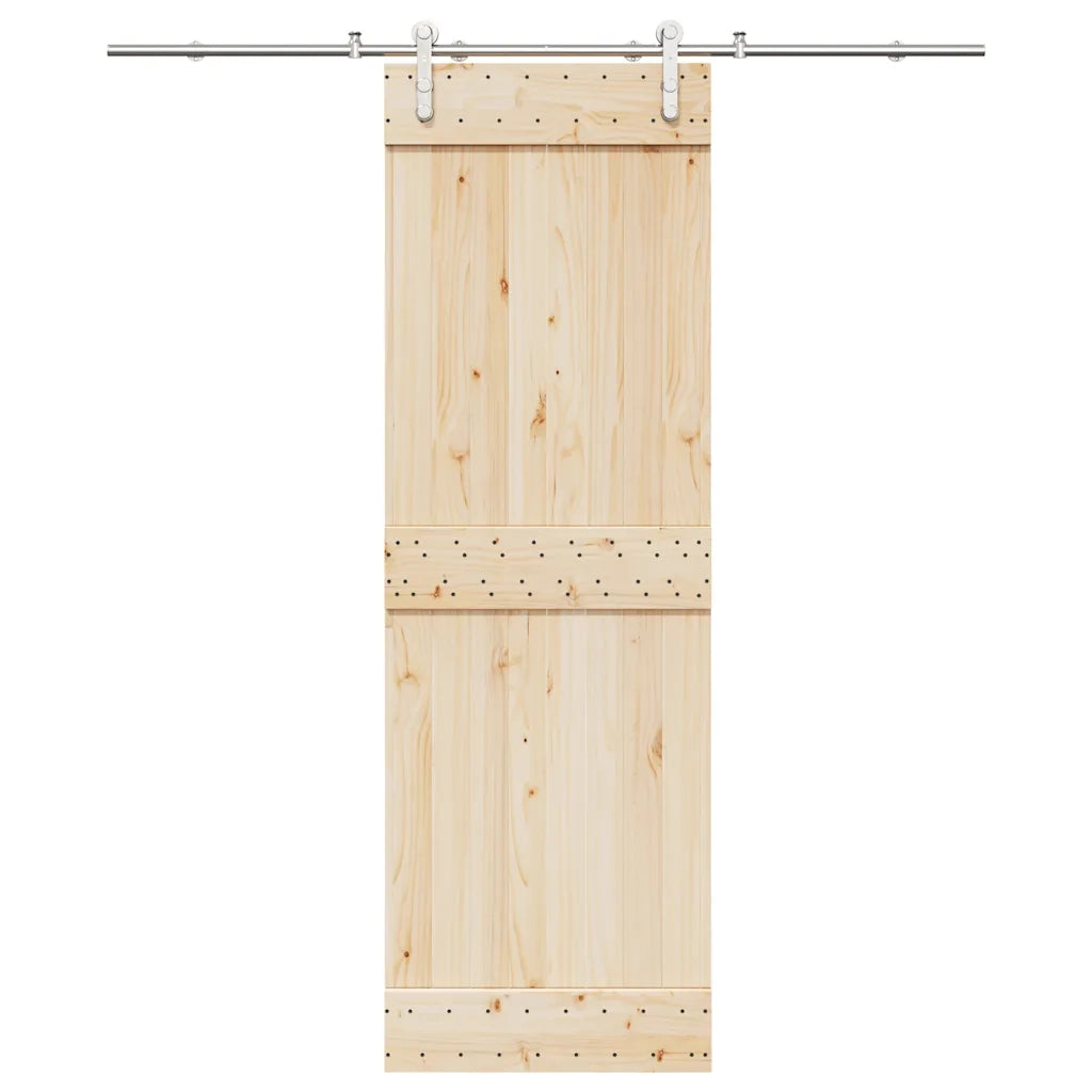 Kit Binari Porta Scorrevole 200 cm Acciaio Inossidabile Argento 4009694