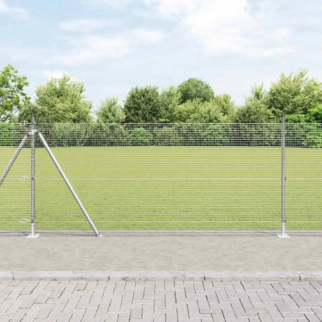 Palo della recinzione Argento 25 x 0,8 m (rete 19 x 19 mm)