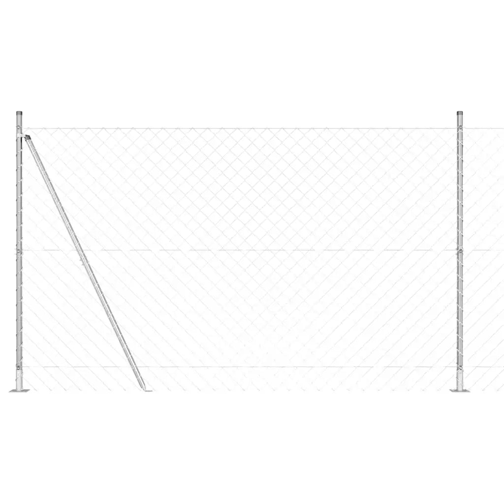Palo della recinzione | Pannello per recinzione Argento 10 x 1,4 m (maglia 60 x 60 mm)