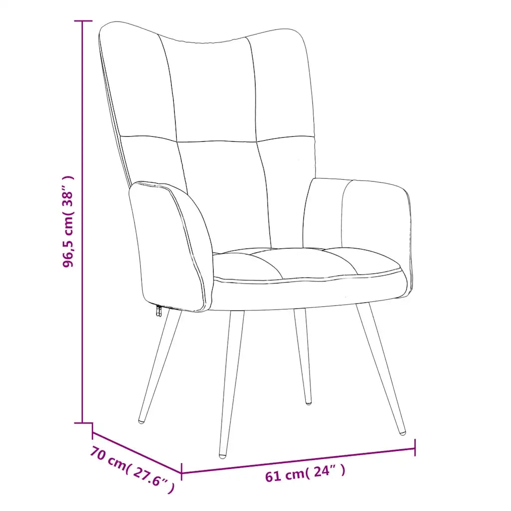 Sedia Relax Grigio Chiaro in Velluto 328073