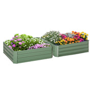 Letti per Orto Rialzati Set di 2 ¨C Minimal ¨C Acciaio Zincato 100x100x30cm