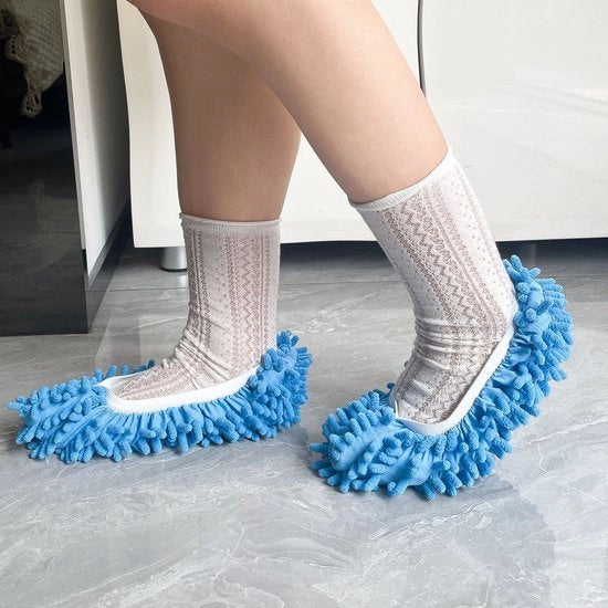 5 Pannelli (10 Pezzi) Mop Slippers in Microfibra - Asciugamani per Pannelli di Pulizia a Vapore, Calze per Mop Reutilizzabili per Casa e Ufficio
