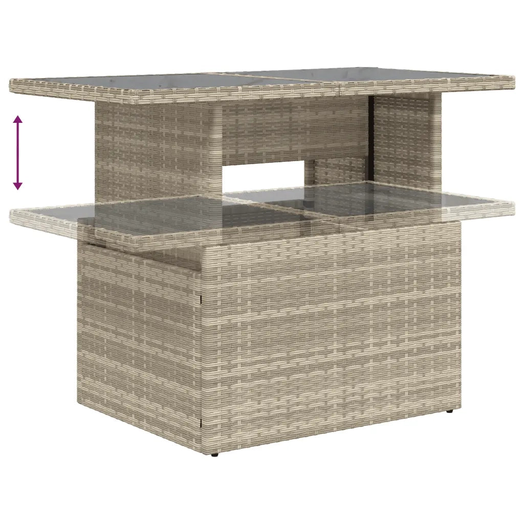 Set Divano da Giardino 6pz con Cuscini Grigio Chiaro Polyrattan 3266582