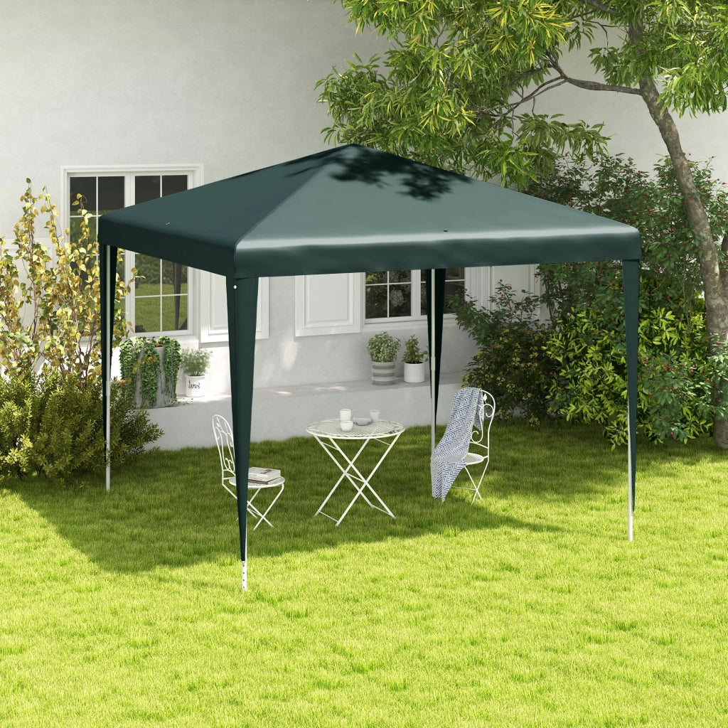 Gazebo da Giardino ¨C Minimal ¨C Verde Scuro Acciaio 270x270 cm