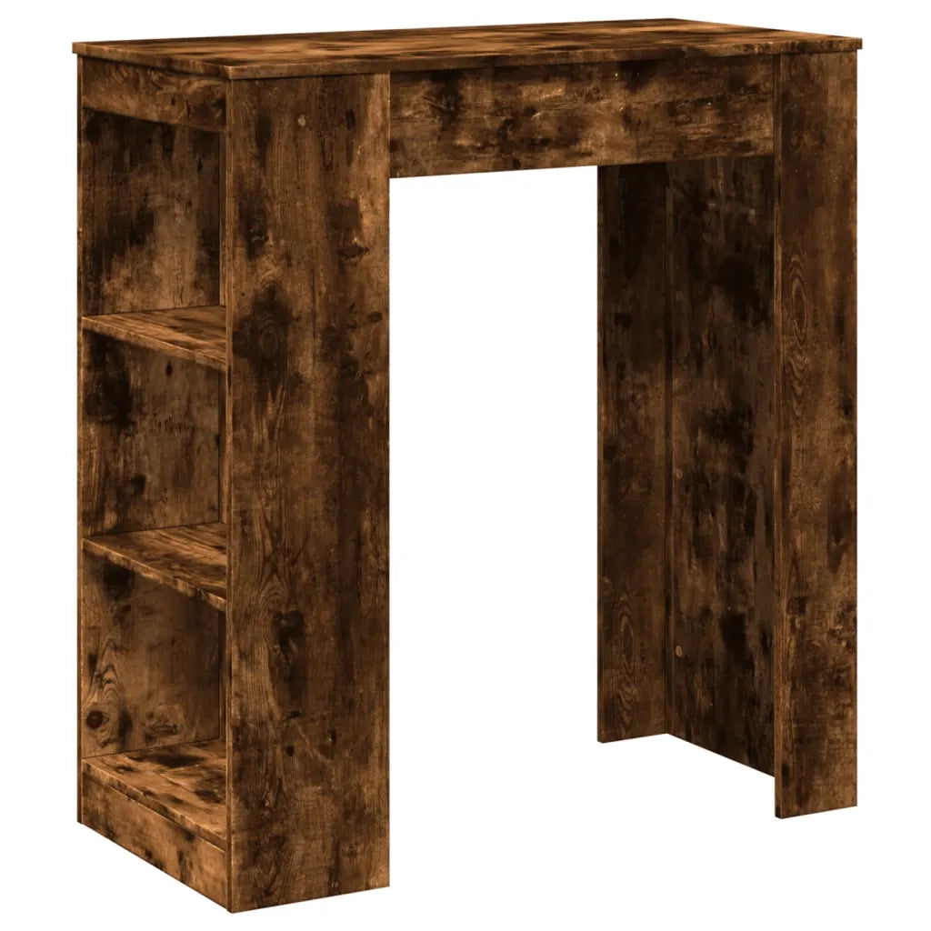 Tavolo Bar con Rastrelliera Rovere 95x47x103,5 cm Multistrato 854386