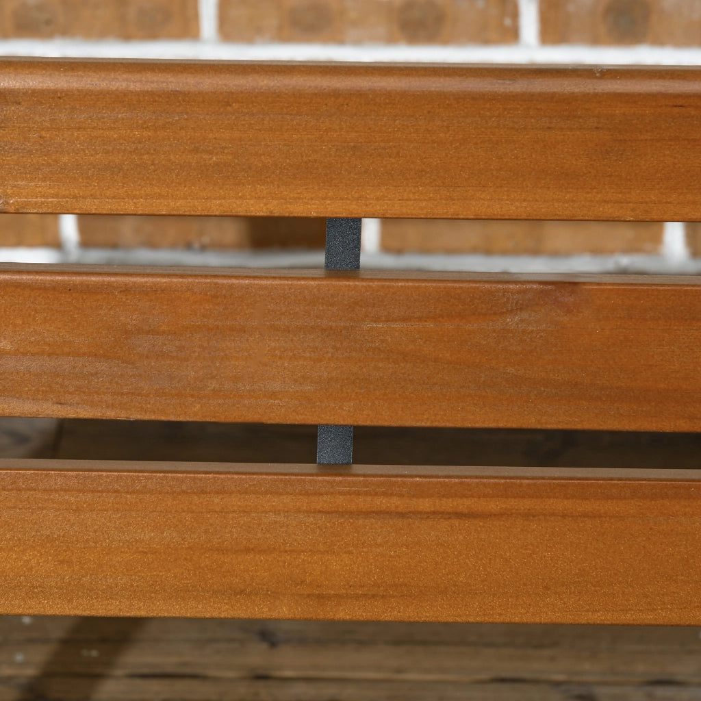 Panca da giardino 2 posti ¨C Xylo ¨C alluminio e legno 120x57x70 cm