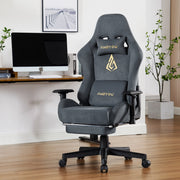 Sedia Gaming Ergonomica con Poggiapiedi ¨C Xylo ¨C Grigio Traspirante Regolabile Girevole