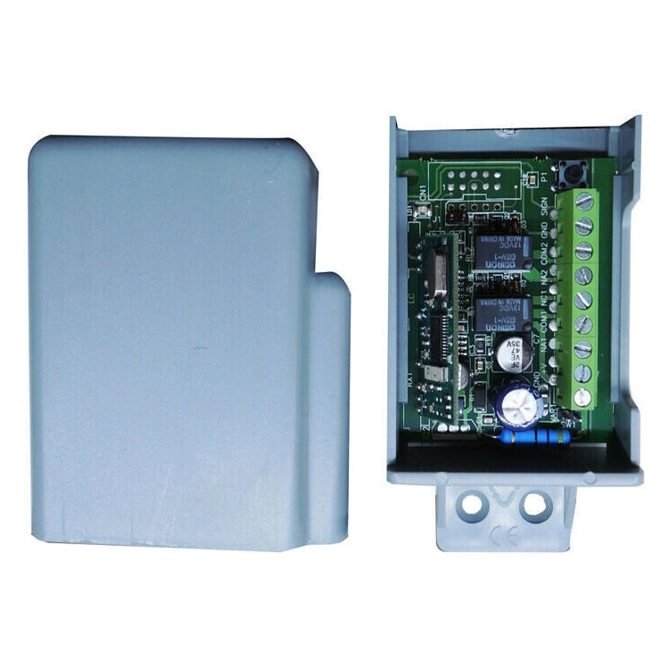 RICEVITORE RADIO RICEVENTE BICANALE 2 CANALI CON BOX 433,92 MHZ 12V 24V ANTENNA
